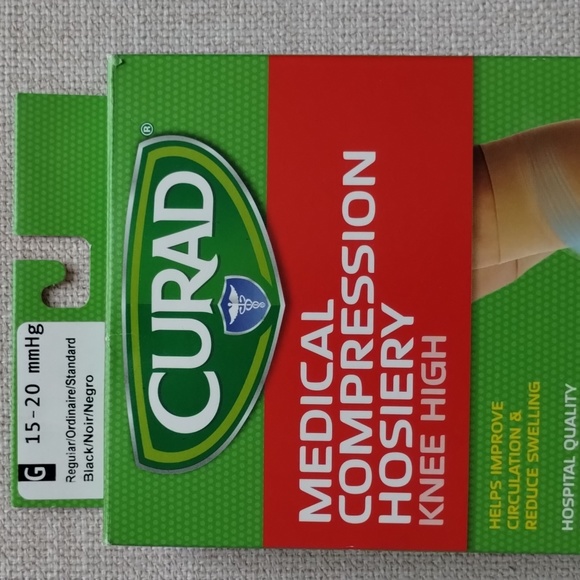 Curad Medical Compression Hosiery Knee High Black - Picture 2 of 8